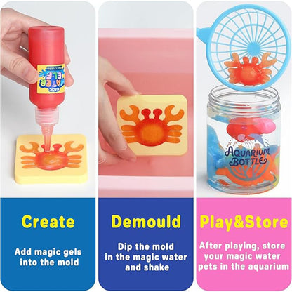 Magic Water Elf Toy Kit - Magic Gel Water Pets DIY Squishy Maker Toys - Art Crafts Kits for Kids Make Your Own Squishies - Birthday Gifts for Girls Boys Ages 6 7 8 9 10 Years Old