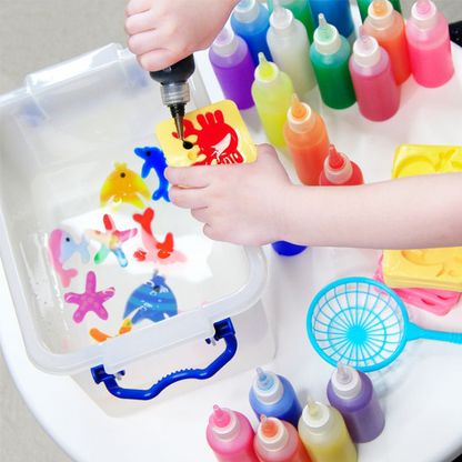 Aqua Fairy Water Gel Kit - Magic Water Elf Toy Handmade Water Animal Set - 20 Colors Magic Gel Aqua Art 10 Molds Squishy Maker - Party Favor Birthday Christmas DIY STEM Gifts for 3-8 Year Old Kids
