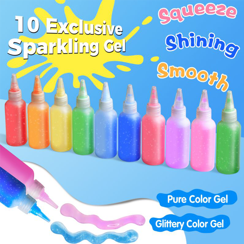 Aqua Fairy Water Gel Kit - Magic Water Elf Toy Handmade Water Animal Set - 20 Colors Magic Gel Aqua Art 10 Molds Squishy Maker - Party Favor Birthday Christmas DIY STEM Gifts for 3-8 Year Old Kids